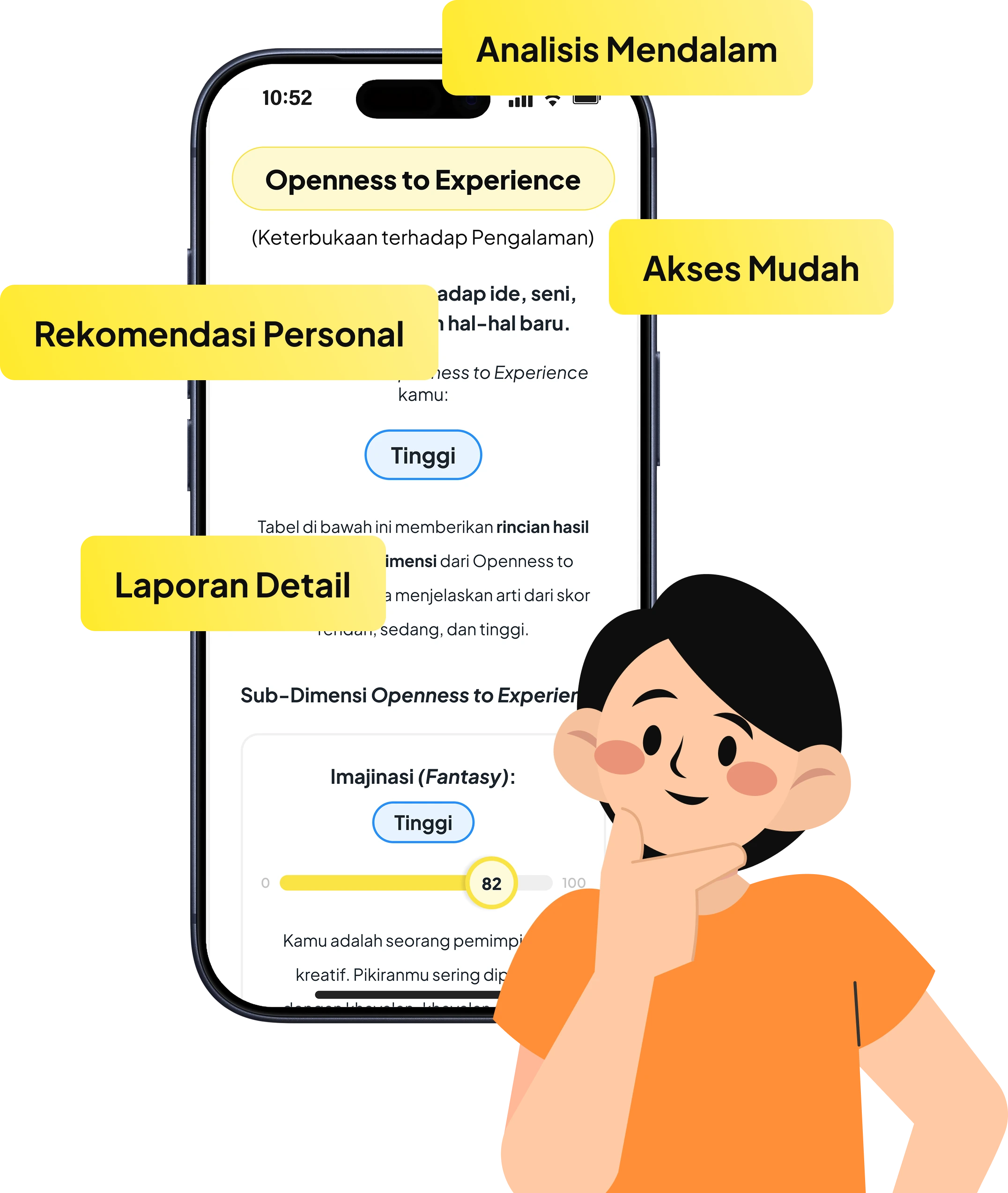 Illustration of person taking a test